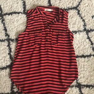 Black and orange blouse
